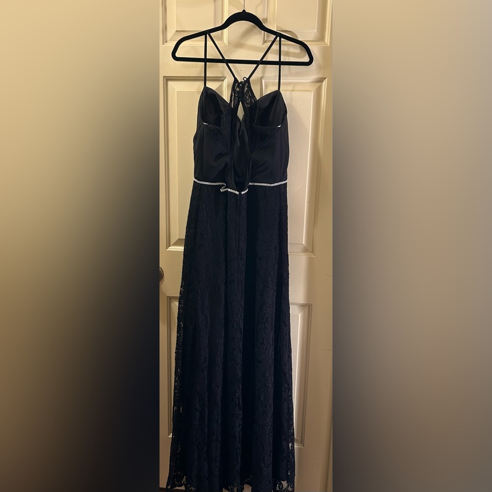 Christina Wu Celebration Elegant Black Lace Evening Dress - Picture 5 of 9